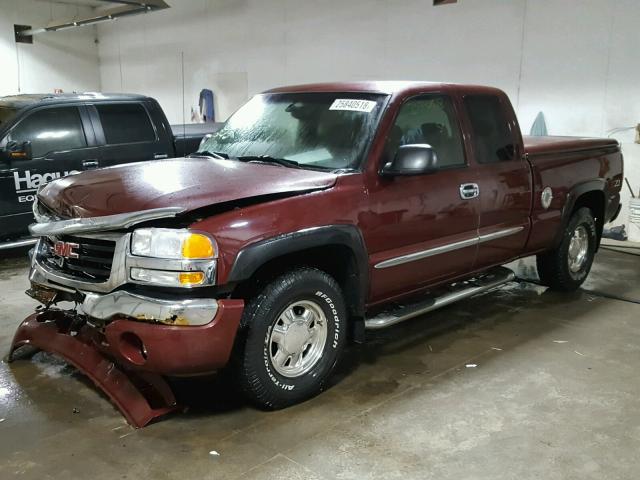 2GTEK19T431261806 - 2003 GMC NEW SIERRA MAROON photo 2