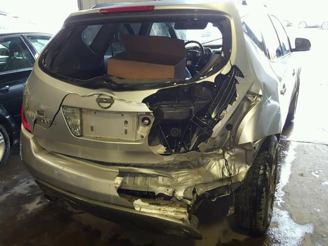 JN8AZ08W74W307661 - 2004 NISSAN MURANO SL TAN photo 9