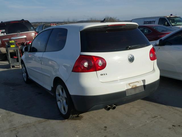 WVWEV71K77W270446 - 2007 VOLKSWAGEN NEW GTI WHITE photo 3