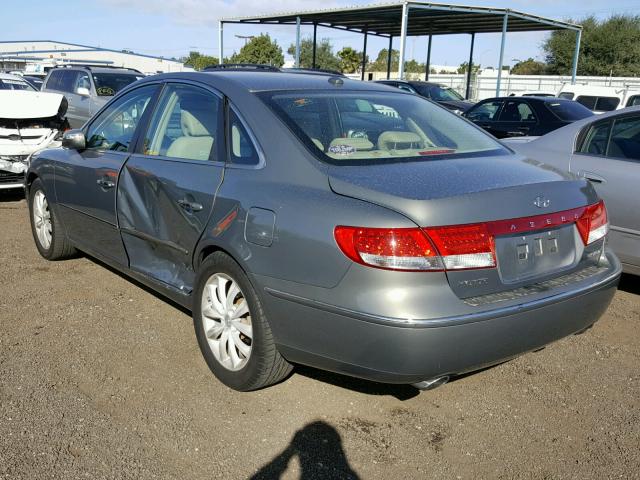 KMHFC46F87A211807 - 2007 HYUNDAI AZERA SE GRAY photo 3