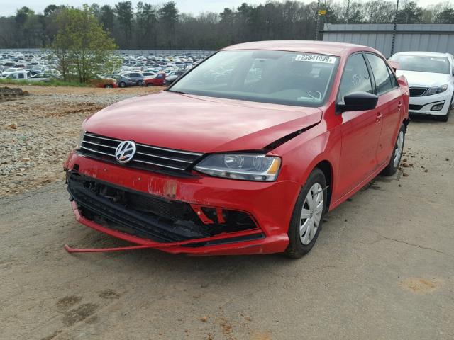 3VW2K7AJ6FM403793 - 2015 VOLKSWAGEN JETTA BASE RED photo 2