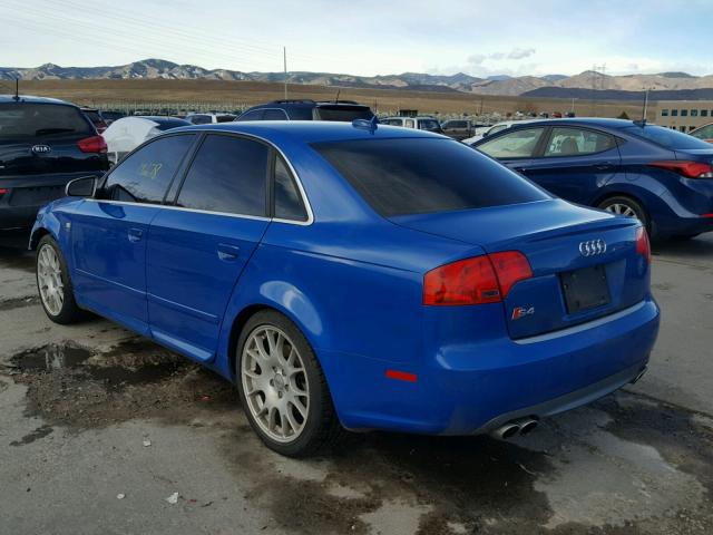 WAUGL78E66A105236 - 2006 AUDI S4 QUATTRO BLUE photo 3