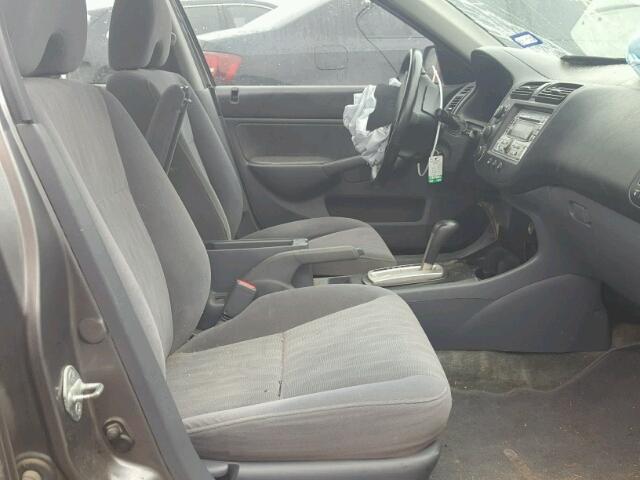 2HGES26765H597451 - 2005 HONDA CIVIC EX ნაცრისფერი ფოტო 5