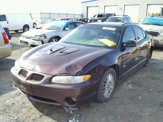 1G2WP52K82F168443 - 2002 PONTIAC GRAND PRIX PURPLE photo 2