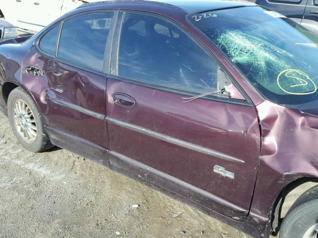 1G2WP52K82F168443 - 2002 PONTIAC GRAND PRIX PURPLE photo 9