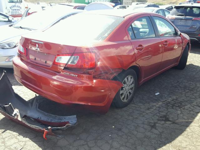 4A32B2FF1CE018165 - 2012 MITSUBISHI GALANT FE RED photo 4