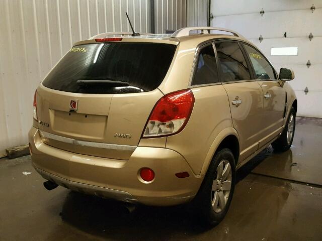 3GSDL637X8S628211 - 2008 SATURN VUE XR GOLD photo 4