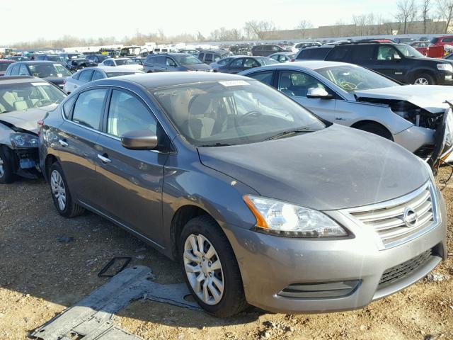 3N1AB7AP6FY266899 - 2015 NISSAN SENTRA S GRAY photo 1