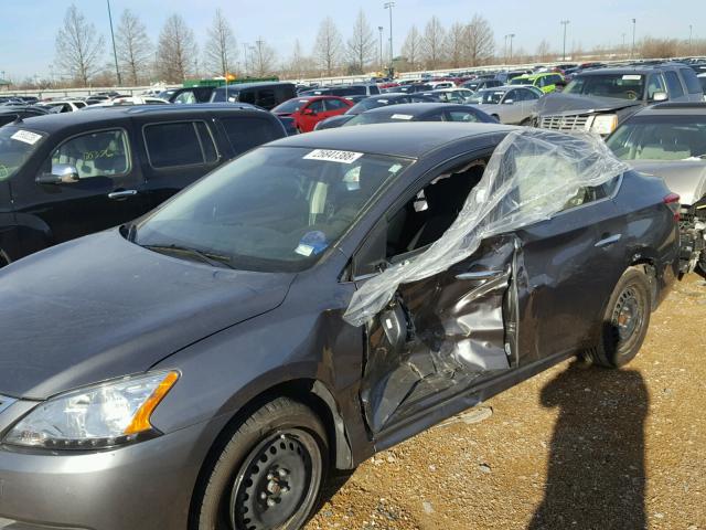 3N1AB7AP6FY266899 - 2015 NISSAN SENTRA S GRAY photo 9