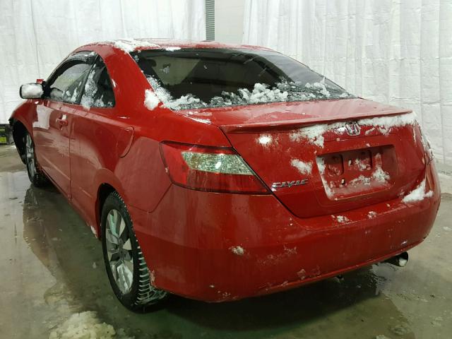 2HGFG12819H500256 - 2009 HONDA CIVIC EX RED photo 3