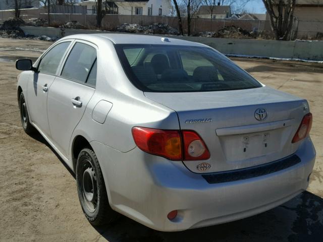 JTDBL40E899032335 - 2009 TOYOTA COROLLA BA SILVER photo 3