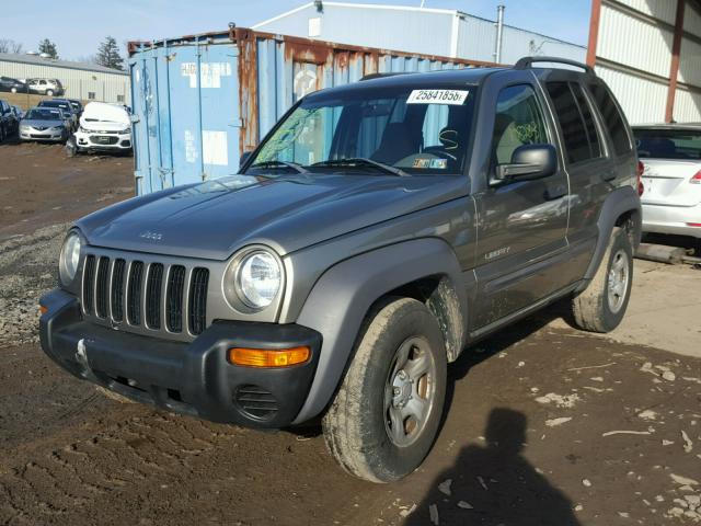 1J4GL48K64W247930 - 2004 JEEP LIBERTY SP TAN photo 2