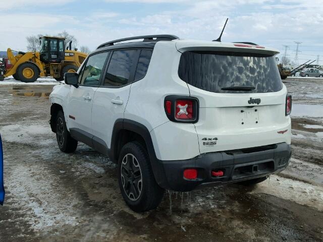 ZACCJBCT2GPE26241 - 2016 JEEP RENEGADE T WHITE photo 3