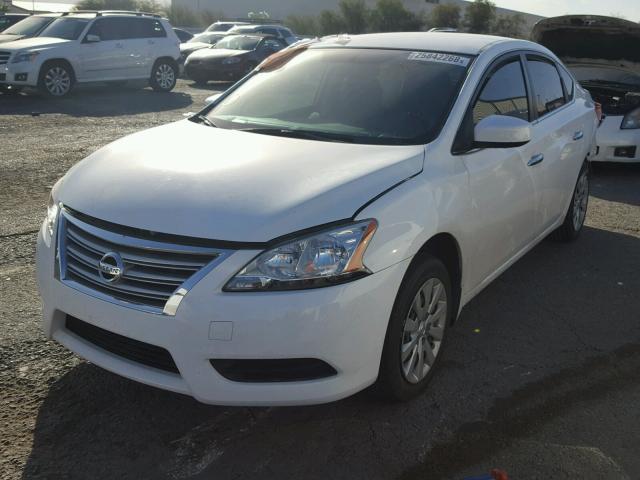 3N1AB7AP2FY331456 - 2015 NISSAN SENTRA S WHITE photo 2