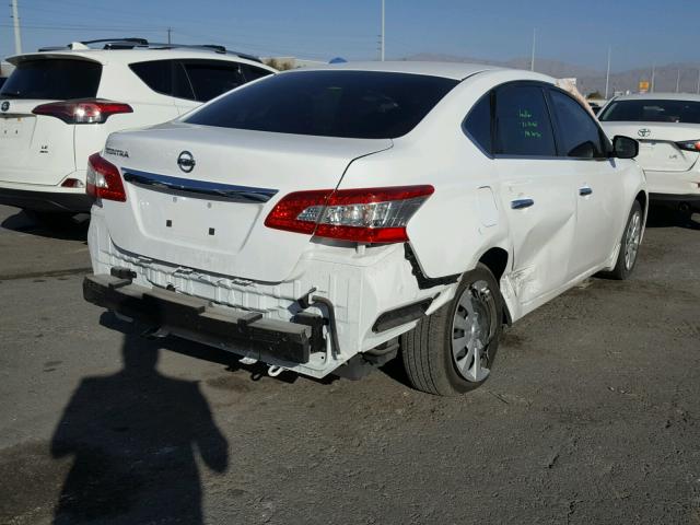 3N1AB7AP2FY331456 - 2015 NISSAN SENTRA S WHITE photo 4