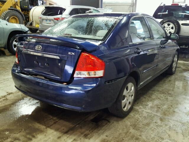 KNAFE221995609274 - 2009 KIA SPECTRA EX BLUE photo 4