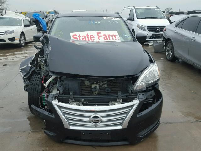 3N1AB7APXEL683471 - 2014 NISSAN SENTRA S BLACK photo 9