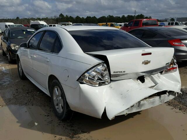 2G1WF5EK9B1131055 - 2011 CHEVROLET IMPALA LS WHITE photo 3