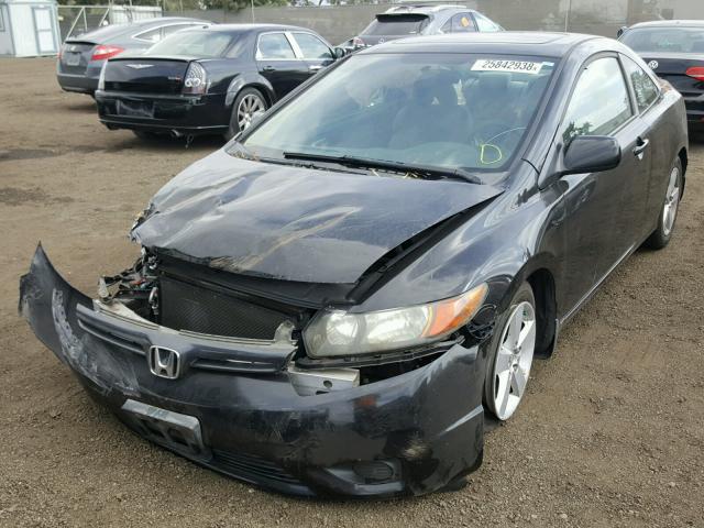 2HGFG12837H523079 - 2007 HONDA CIVIC EX შავი ფოტო 2