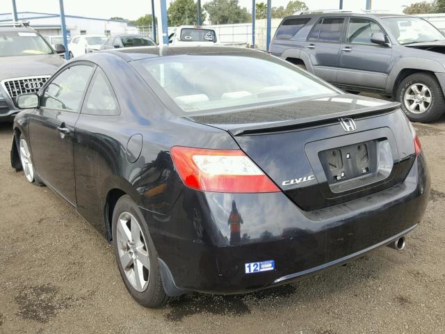 2HGFG12837H523079 - 2007 HONDA CIVIC EX შავი ფოტო 3