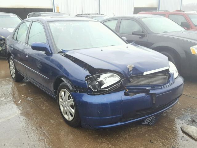 1HGES257X3L014686 - 2003 HONDA CIVIC EX BLUE photo 1