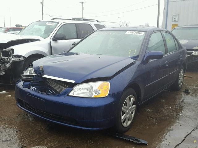 1HGES257X3L014686 - 2003 HONDA CIVIC EX ლურჯი ფოტო 2