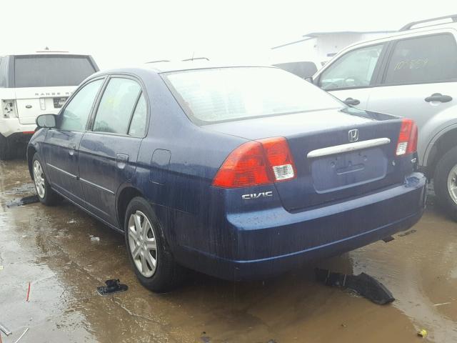1HGES257X3L014686 - 2003 HONDA CIVIC EX ლურჯი ფოტო 3
