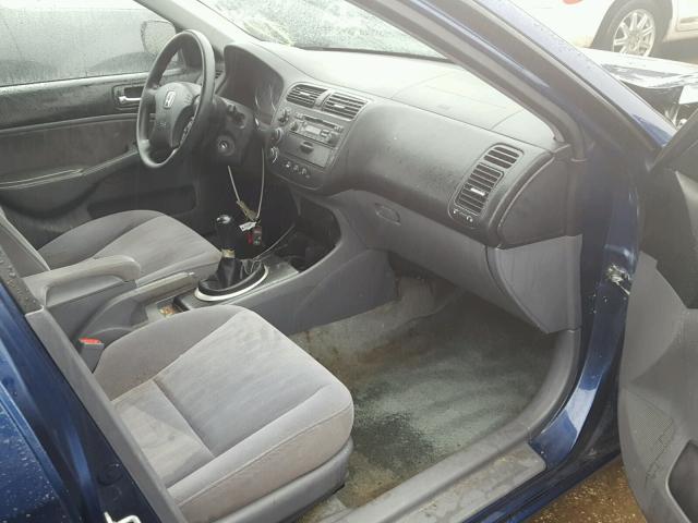 1HGES257X3L014686 - 2003 HONDA CIVIC EX ლურჯი ფოტო 5