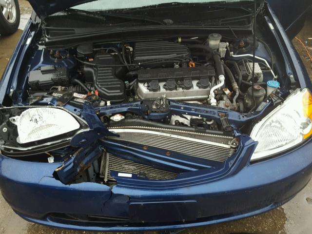 1HGES257X3L014686 - 2003 HONDA CIVIC EX BLUE photo 7