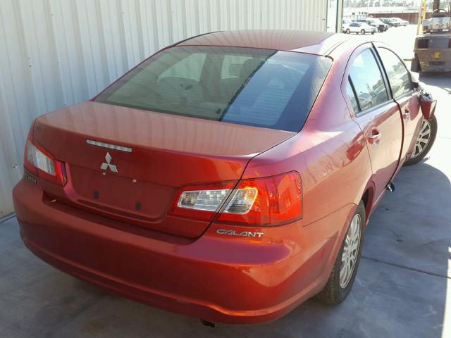 4A32B2FF0BE009763 - 2011 MITSUBISHI GALANT FE MAROON photo 4