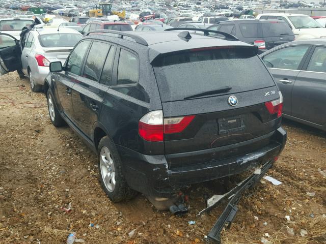 WBXPC93468WJ23614 - 2008 BMW X3 3.0SI BLACK photo 3