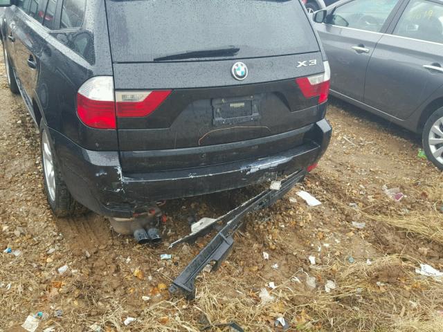 WBXPC93468WJ23614 - 2008 BMW X3 3.0SI BLACK photo 9