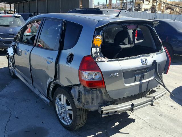 JHMGD386X8S012300 - 2008 HONDA FIT SPORT SILVER photo 3