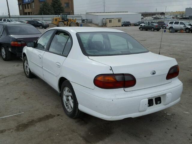 1G1ND52J22M522307 - 2002 CHEVROLET MALIBU WHITE photo 3