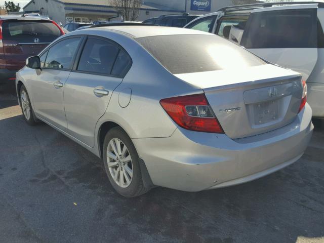 19XFB2F87CE386361 - 2012 HONDA CIVIC EX ვერცხლისფერი ფოტო 3