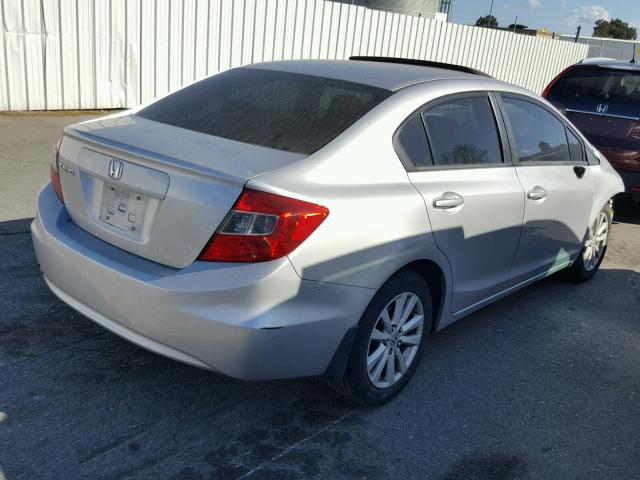 19XFB2F87CE386361 - 2012 HONDA CIVIC EX SILVER photo 4