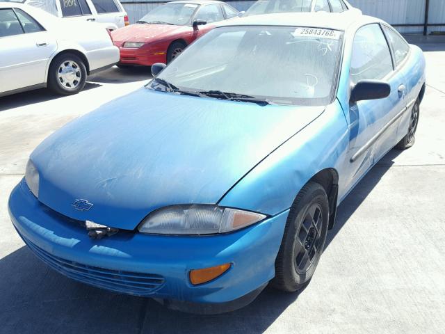 3G1JC1246XS809144 - 1999 CHEVROLET CAVALIER B BLUE photo 2