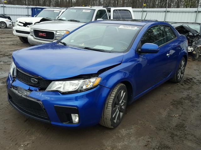 KNAFW6A37B5410298 - 2011 KIA FORTE SX BLUE photo 2