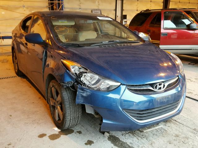 KMHDH4AEXDU994369 - 2013 HYUNDAI ELANTRA GL BLUE photo 1