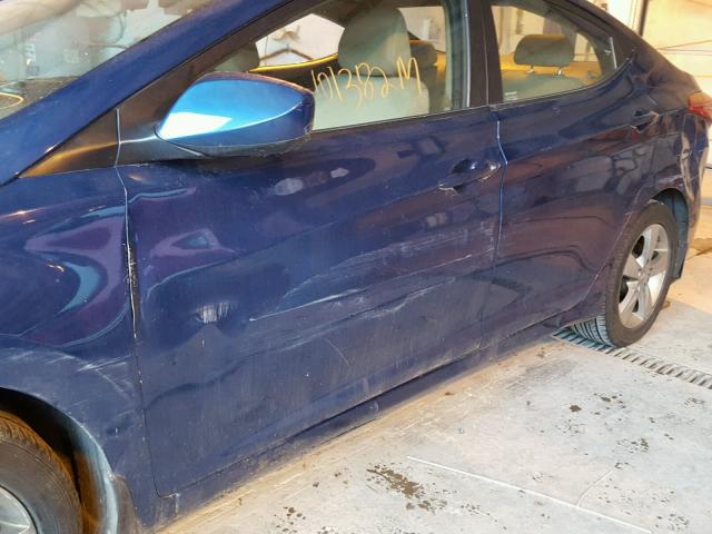 KMHDH4AEXDU994369 - 2013 HYUNDAI ELANTRA GL BLUE photo 9