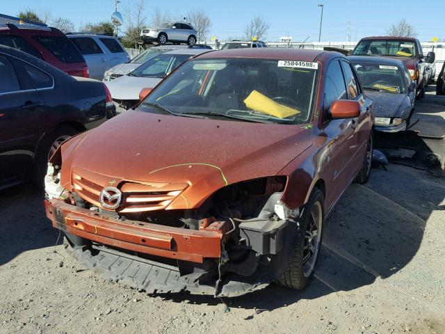 JM1BK143151327179 - 2005 MAZDA 3 HATCHBAC ORANGE photo 2