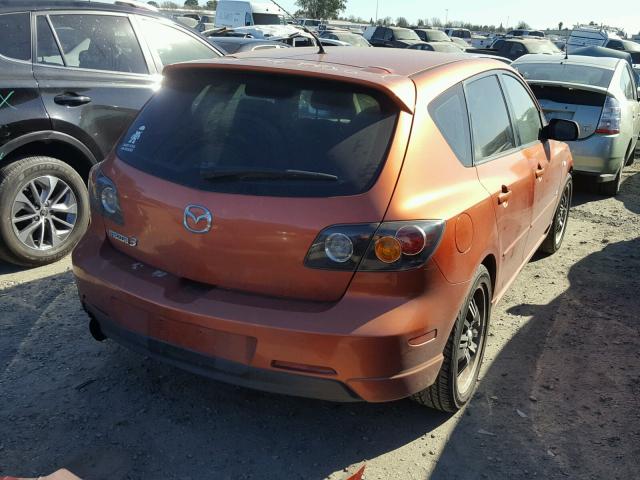 JM1BK143151327179 - 2005 MAZDA 3 HATCHBAC ORANGE photo 4