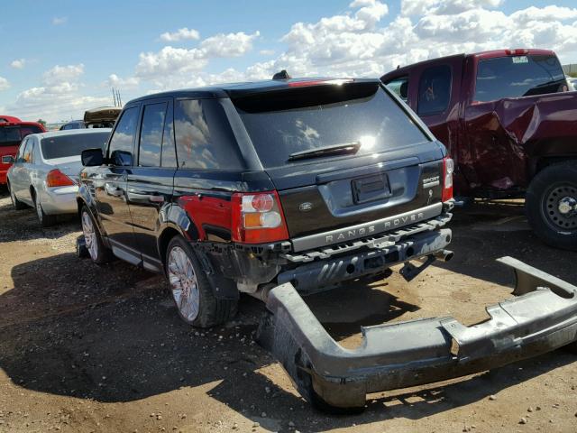 SALSH23498A146293 - 2008 LAND ROVER RANGE ROVE BLACK photo 3