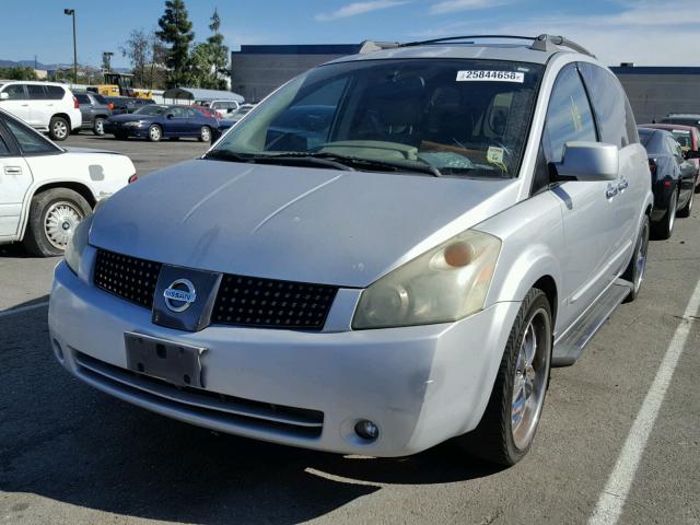 5N1BV28U34N306580 - 2004 NISSAN QUEST S SILVER photo 2