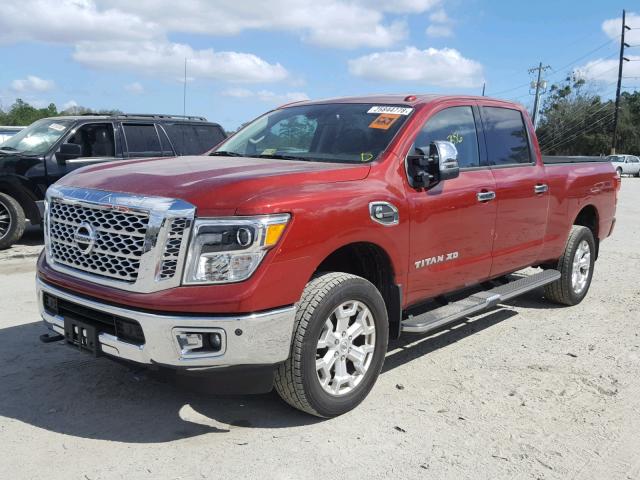 1N6BA1F40GN509439 - 2016 NISSAN TITAN XD S RED photo 2