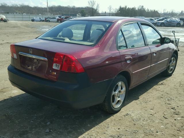 2HGES26713H502050 - 2003 HONDA CIVIC EX RED photo 4