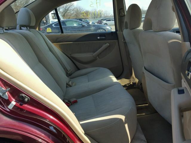 2HGES26713H502050 - 2003 HONDA CIVIC EX წითელი ფოტო 6