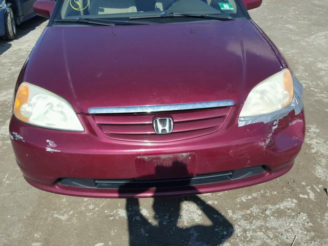 2HGES26713H502050 - 2003 HONDA CIVIC EX RED photo 7