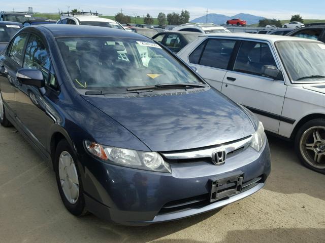 JHMFA36237S005255 - 2007 HONDA CIVIC HYBR BLUE photo 1