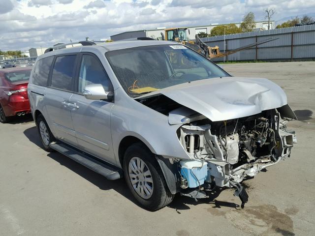 KNDMG4C73E6543246 - 2014 KIA SEDONA LX SILVER photo 1